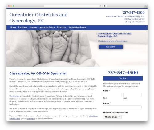 MSH Responsive Theme WordPress theme - greenbrierobgyn.com