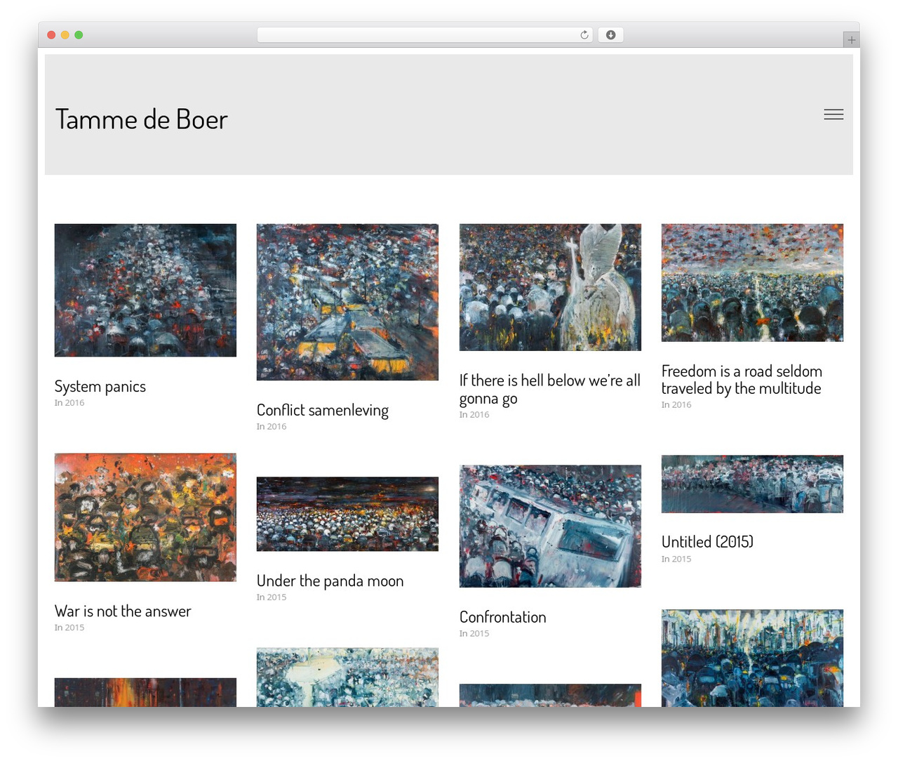 Section top WordPress theme - tammedeboer.nl