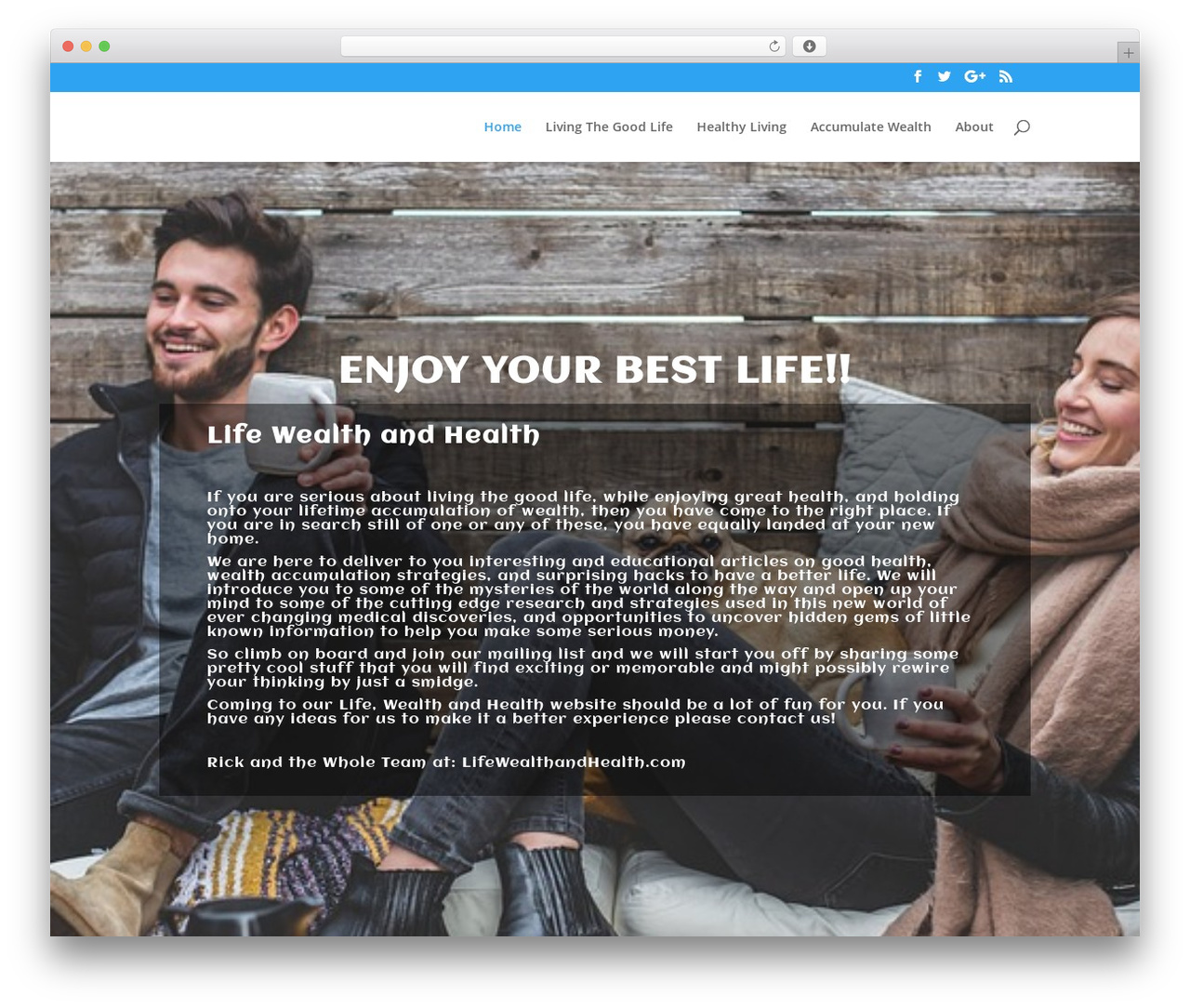 Theme WordPress Divi - lifewealthandhealth.com