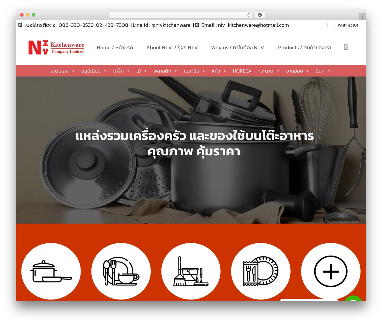WordPress theme Umbala - nivkitchenware.com