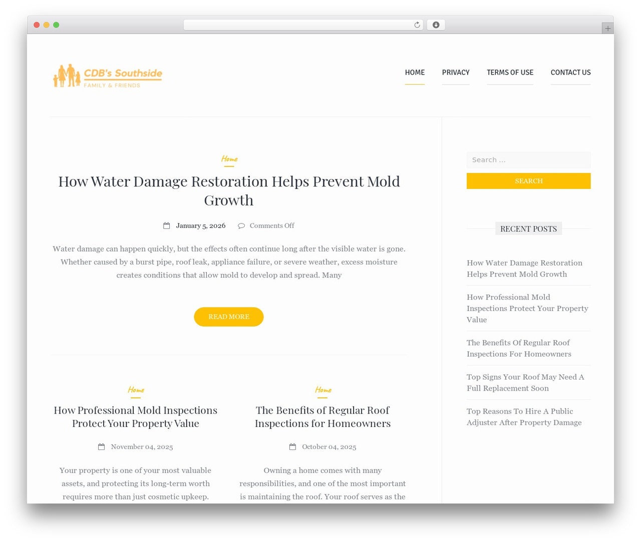 Beka WordPress theme - cdbssouthside.com