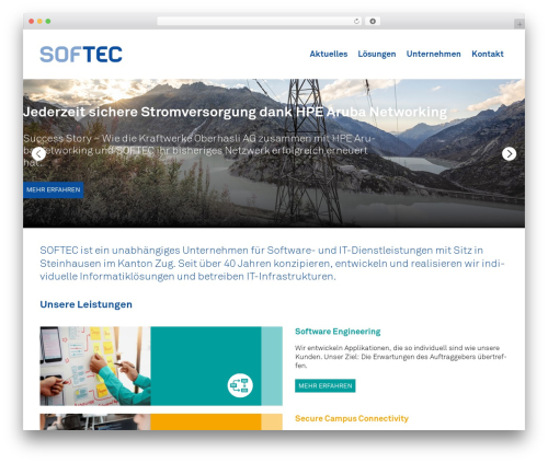 Best WordPress theme Softec AG - softec.ch