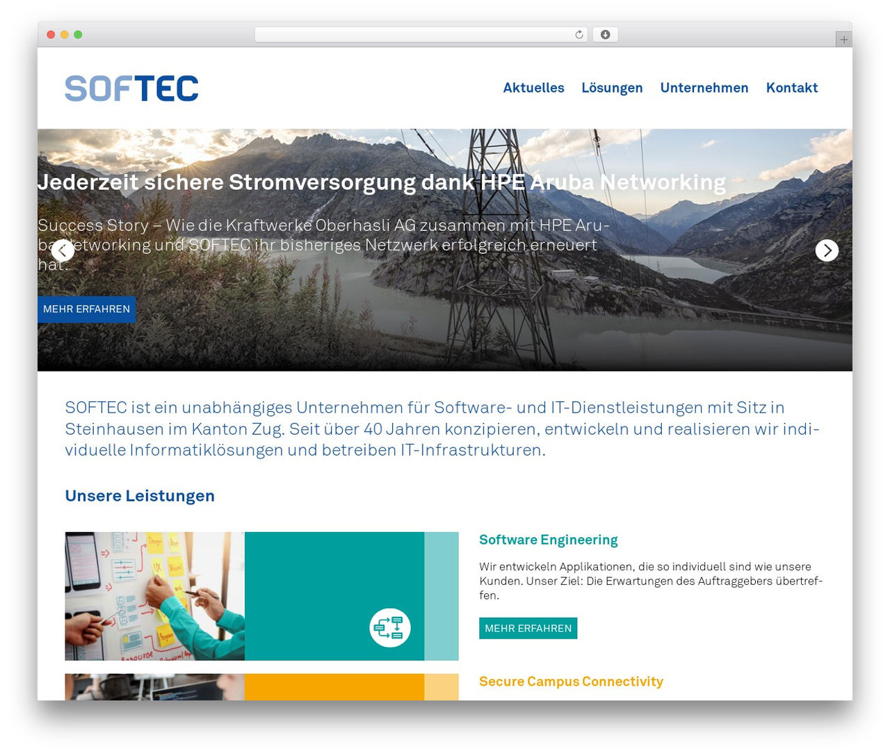 Best WordPress theme Softec AG - softec.ch