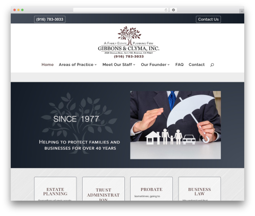 Divi WordPress theme - gibbonsandclyma.com