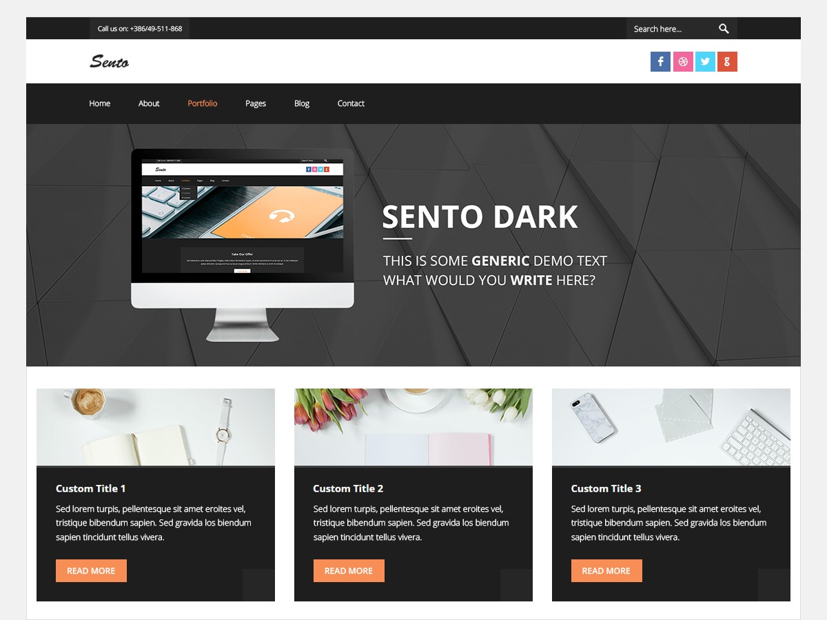 Sento Dark WordPress store theme