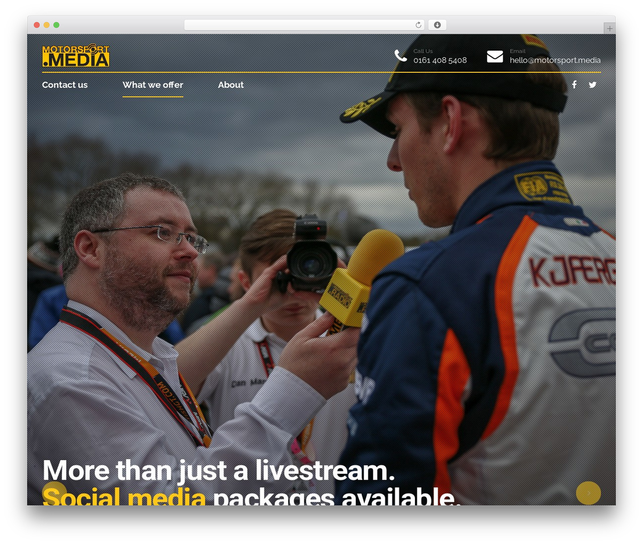 Showcase WordPress theme - motorsport.media