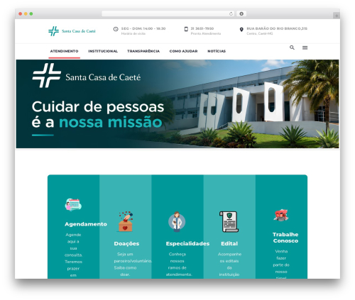 Theme WordPress HouseMed - santacasadecaete.org.br