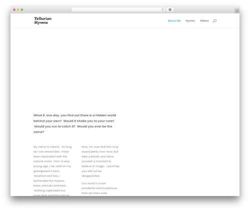 WordPress theme Divi - tellurianhymns.com