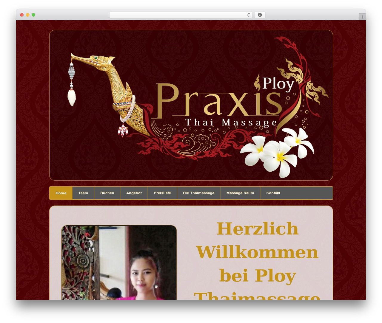 WordPress theme Responsive Pro - ploy-thaimassage.ch