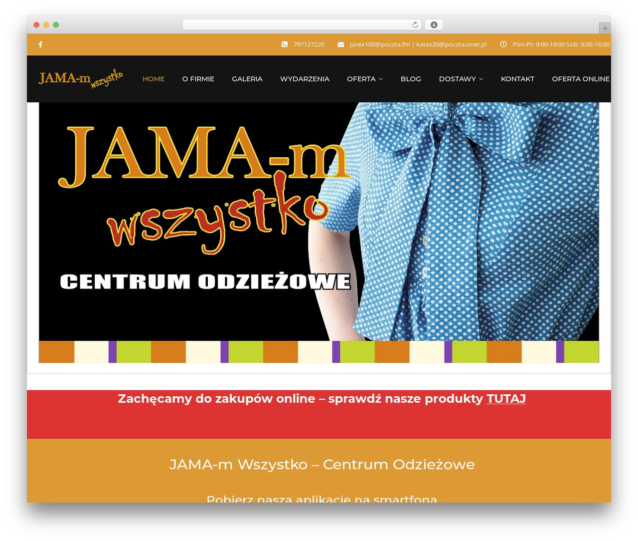 Construct WordPress page theme - jama.com.pl