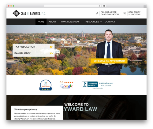 OnePixel - Basic WP theme - haywardlawoffices.com