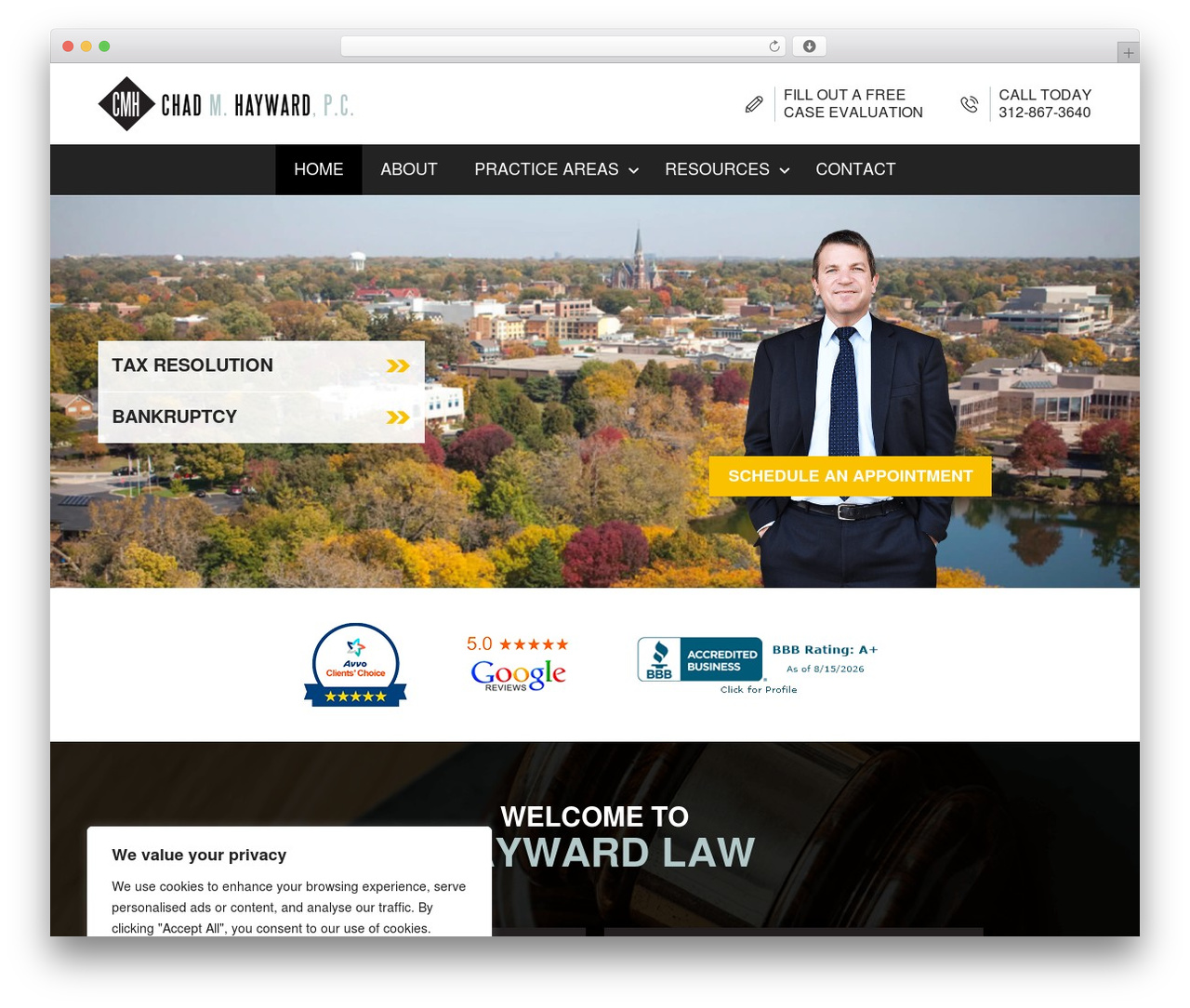 OnePixel - Basic WP theme - haywardlawoffices.com