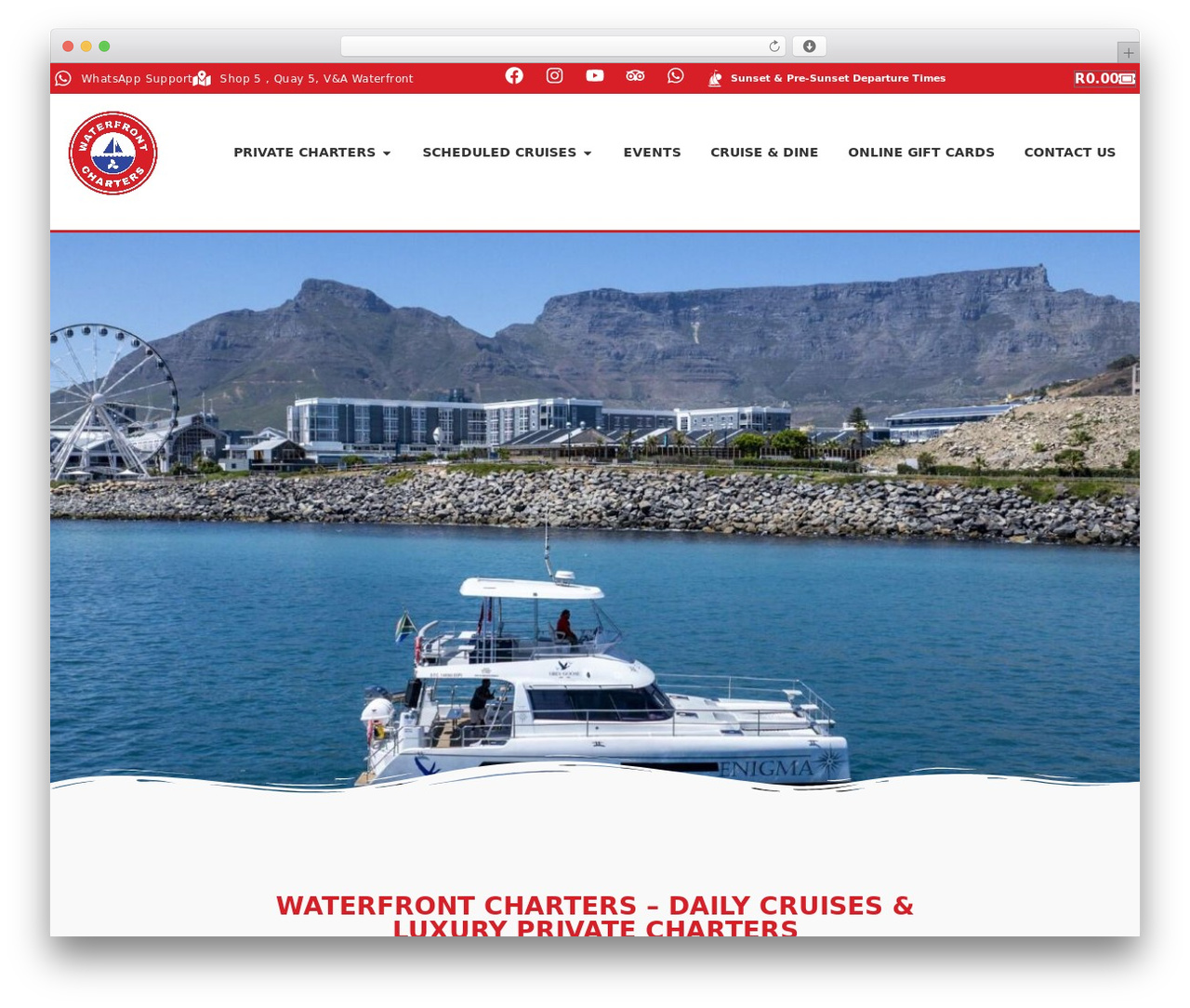 Theme WordPress Hello Elementor - waterfrontcharters.co.za