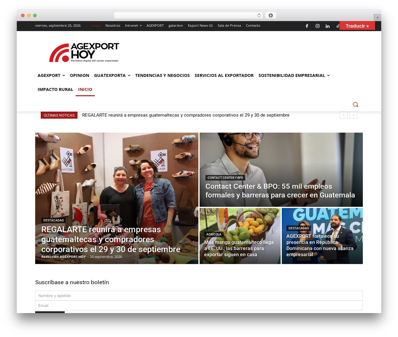Theme WordPress Newspaper - agexporthoy.export.com.gt