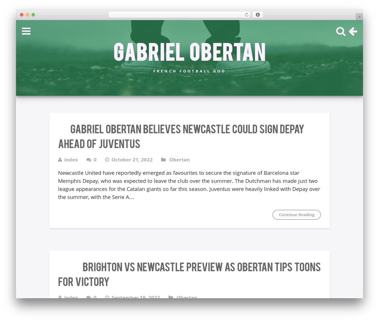 WordPress theme PixelHunter - gabrielobertan.net