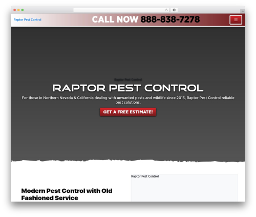 Best WordPress theme Bootstrap Basic4 - raptorpest.com