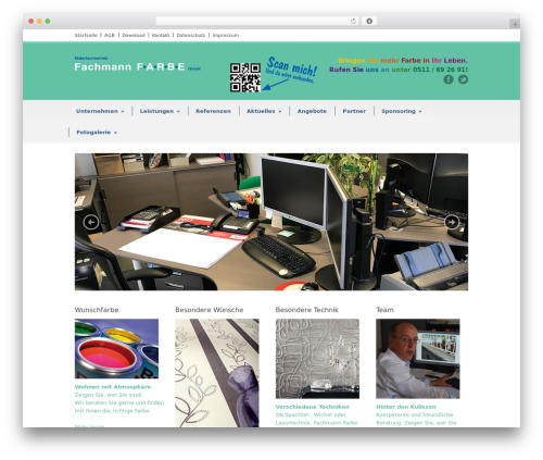 Modernize WordPress theme - fachmannfarbe.de