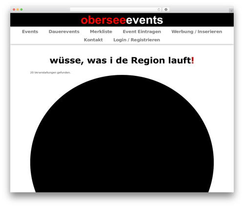 The events calendar filterbar WordPress plugin - oberseeevents.ch