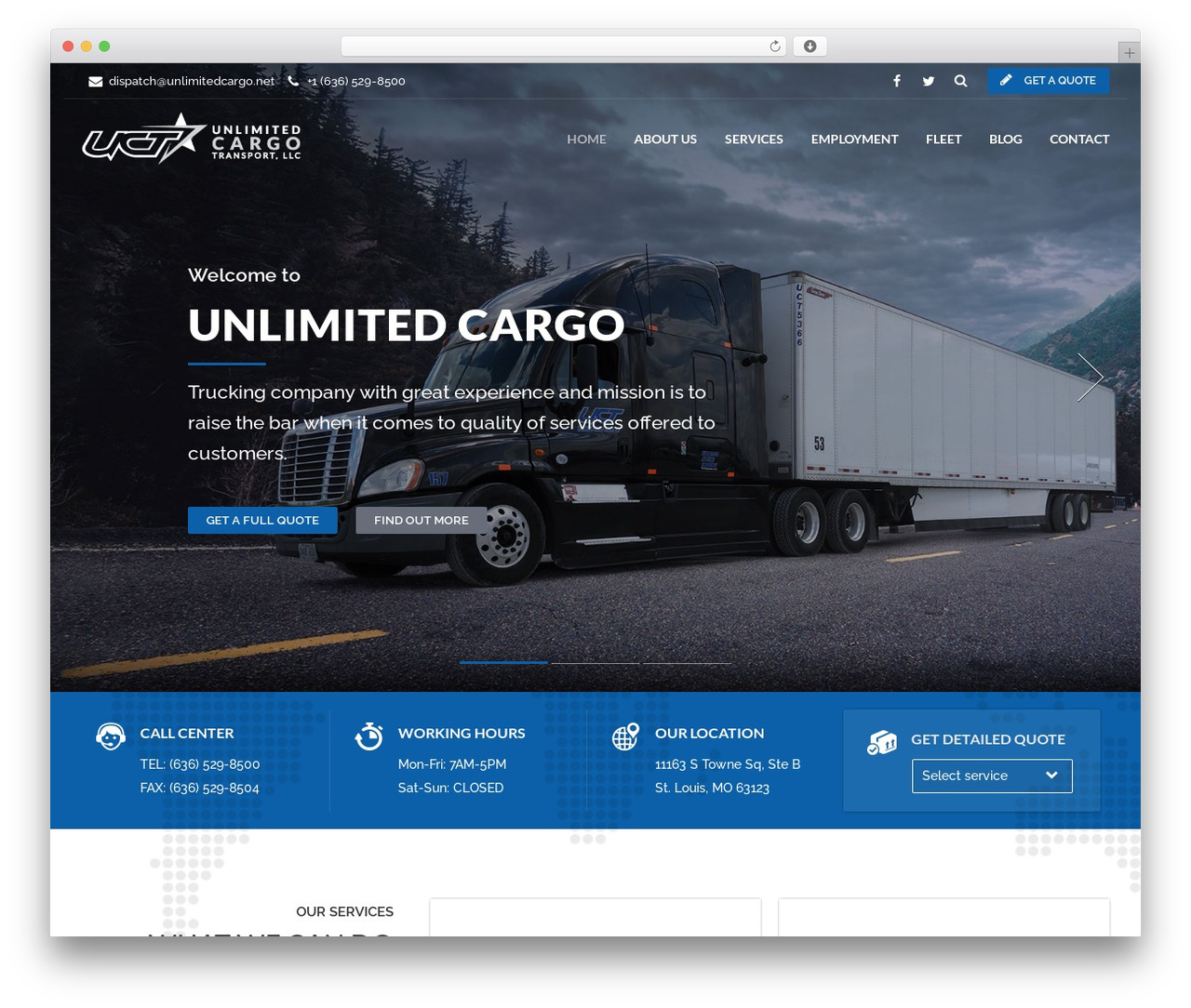 Theme WordPress Cargo - unlimitedcargo.net
