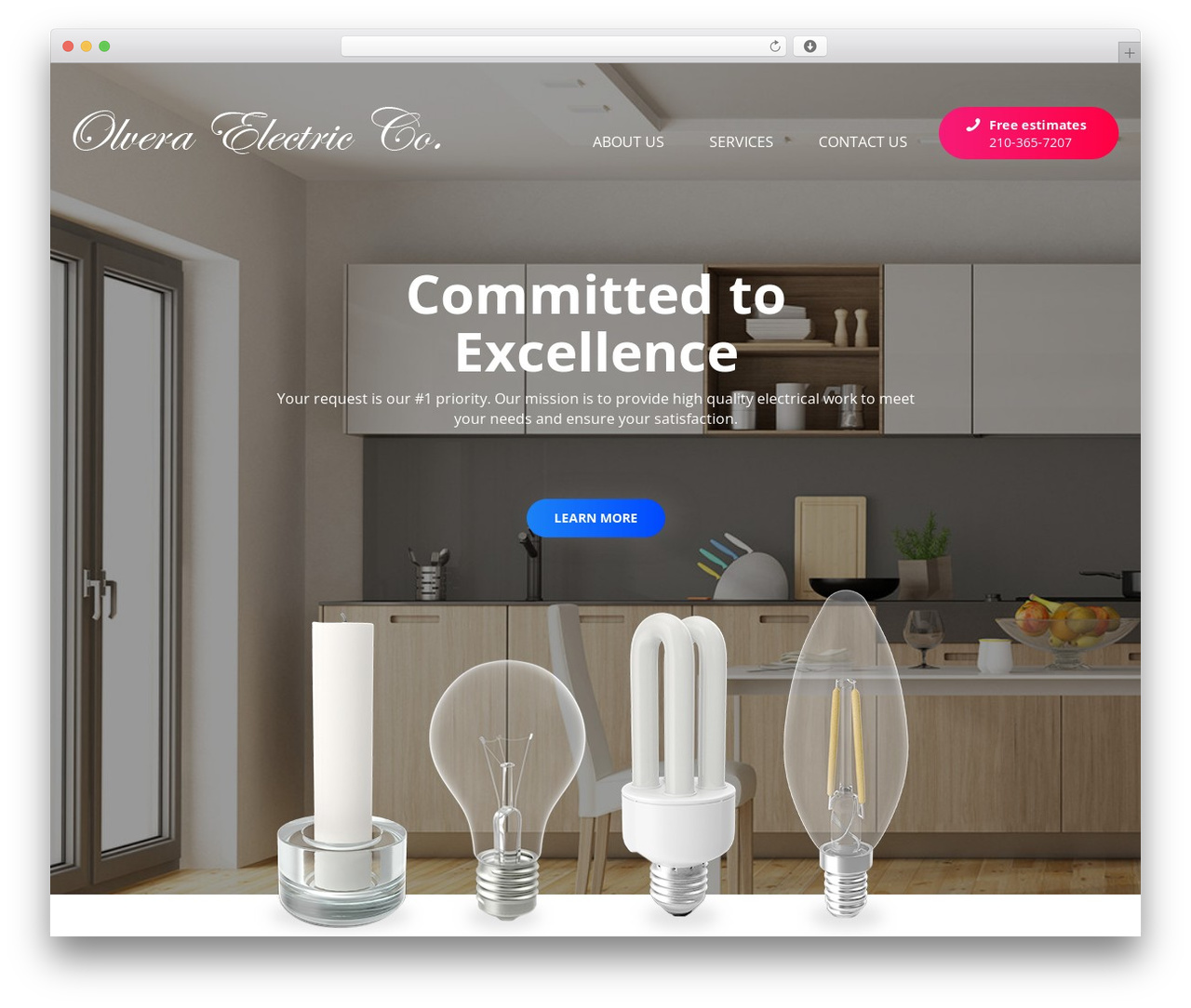 Theme WordPress Olvera Electrics - olveraelectric.com