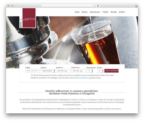 WordPress theme Divi - hotelhubertus.de