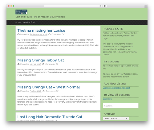 WordPress theme pacify - lostfoundmcleancounty.org