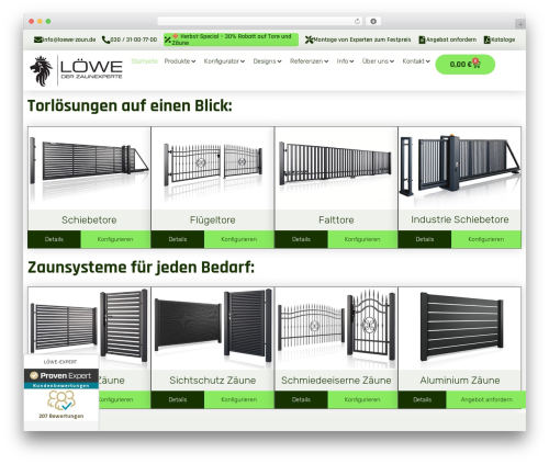 Bne flyout WordPress plugin - loewe-zaun.de