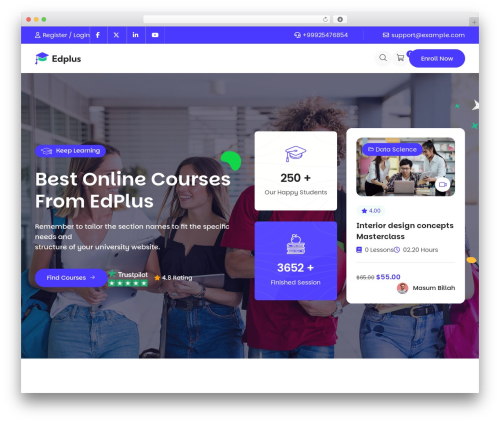 Edplus WordPress theme - wpdemothemes.com/edplus