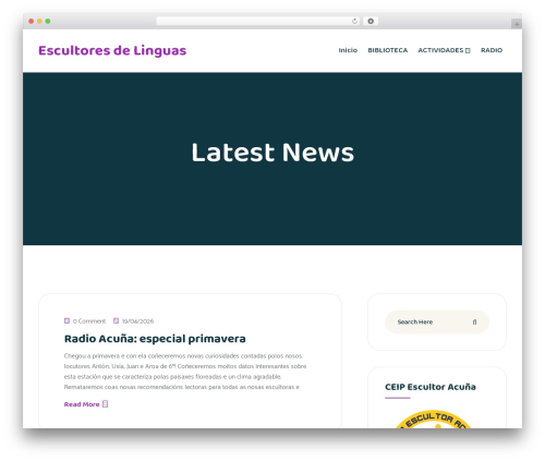 Knirpse theme WordPress - escultoresdelinguas.gal