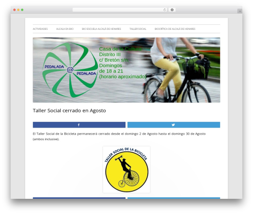 Tiny Framework best WordPress theme - pedaladaapedalada.org