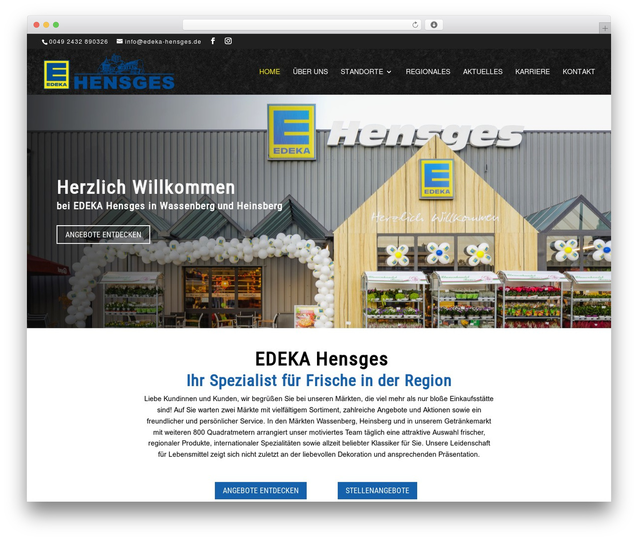 WordPress theme Divi - edeka-hensges.de