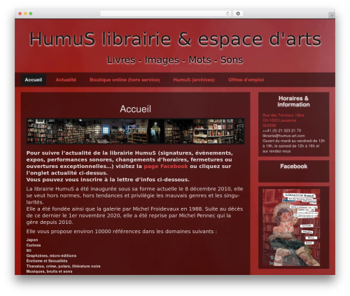 WordPress theme Just Content - librairie.humus-art.com