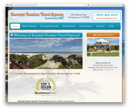 Bootstrap Basic4 WordPress travel theme - sunstatevacation.com
