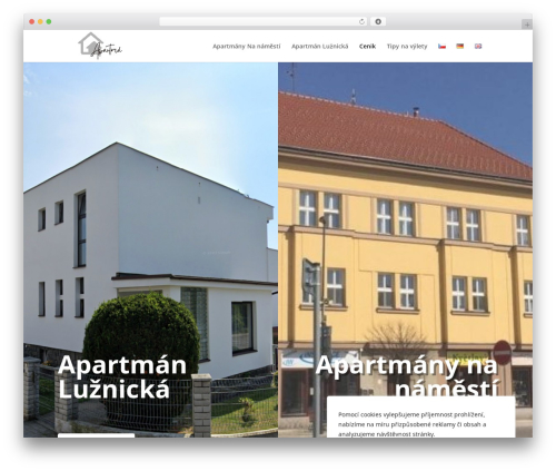 Divi best WordPress theme - apartmansobeslav.cz