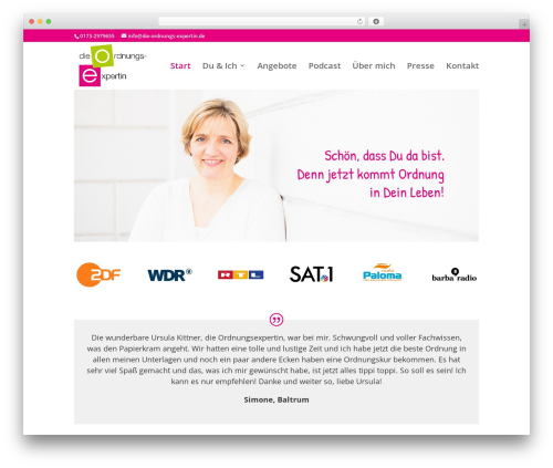 Divi WordPress theme - die-ordnungs-expertin.de