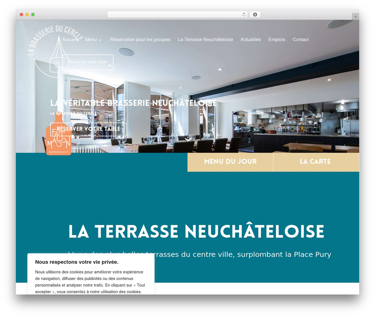 Divi WordPress theme - labrasserieducercle.ch