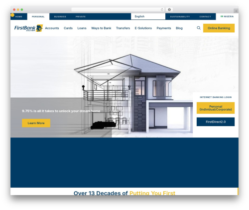First WordPress theme - www.firstbanknigeria.com
