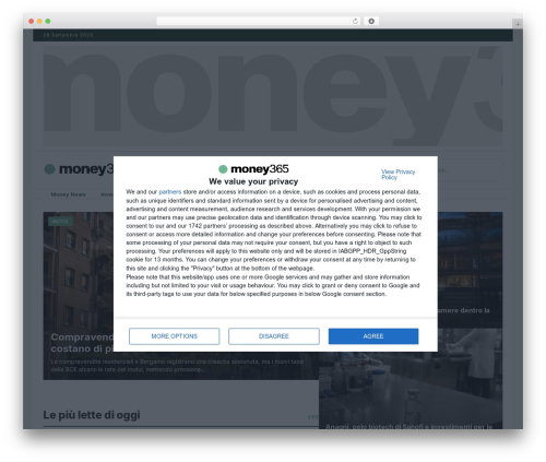Network footer client WordPress plugin - money365.it