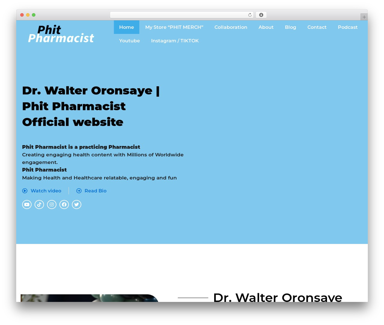 Responsive WordPress theme - phitpharmacist.com