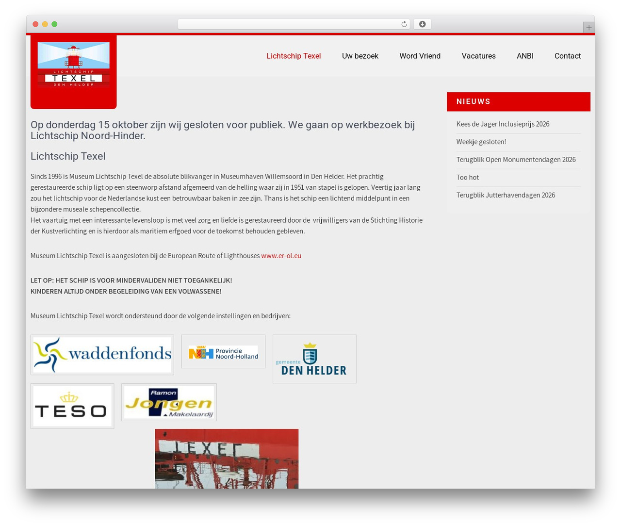 Spangle Lite top WordPress theme - lichtschip-texel.nl
