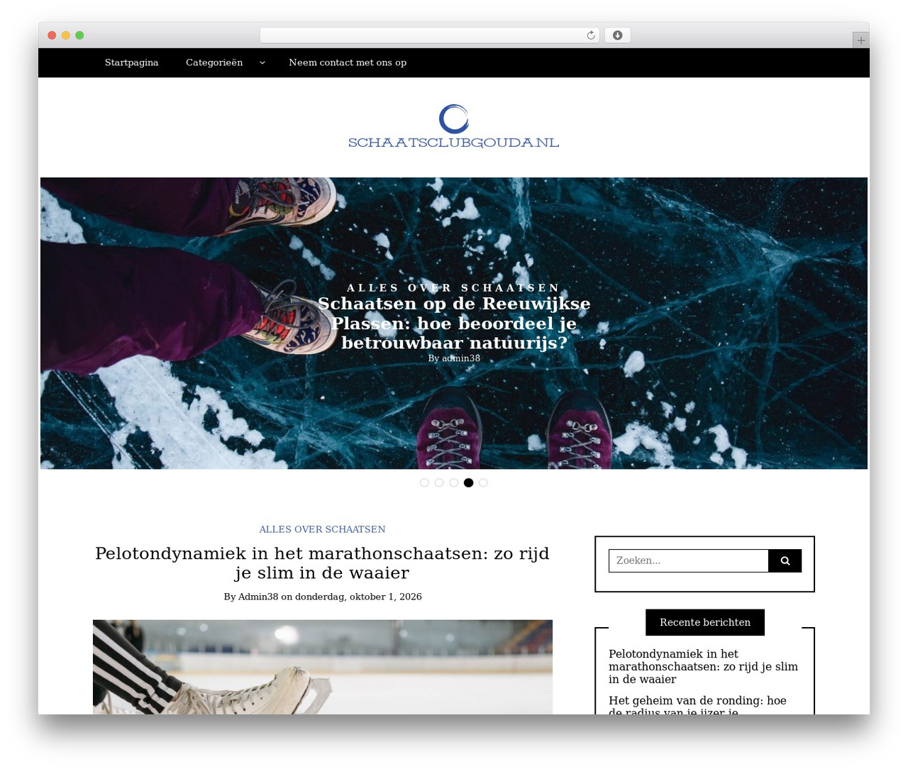 Writee free WP theme - schaatsclubgouda.nl