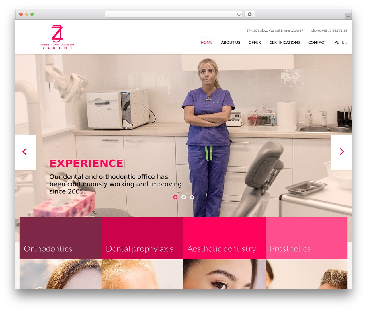 Best WordPress theme Cherry Framework - eldent.com.pl