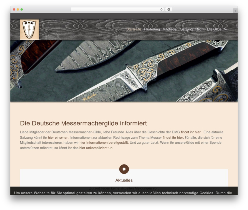 DMG WordPress theme - deutsche-messermacher-gilde.de