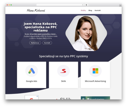 WordPress theme Divi - hanakobzova.cz