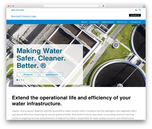 Xpress Flex Basic business WordPress theme - blueearthproducts.com