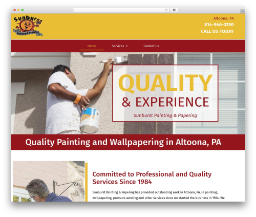 Hello Elementor WordPress website theme - sunburstpaintingpa.com