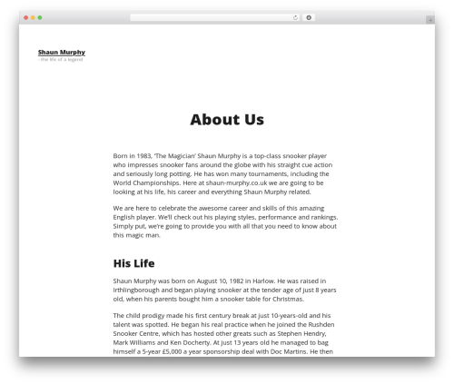 Integer WP theme - shaun-murphy.co.uk