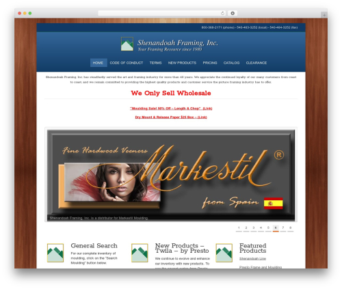 Open WordPress theme - shenandoahframing.com