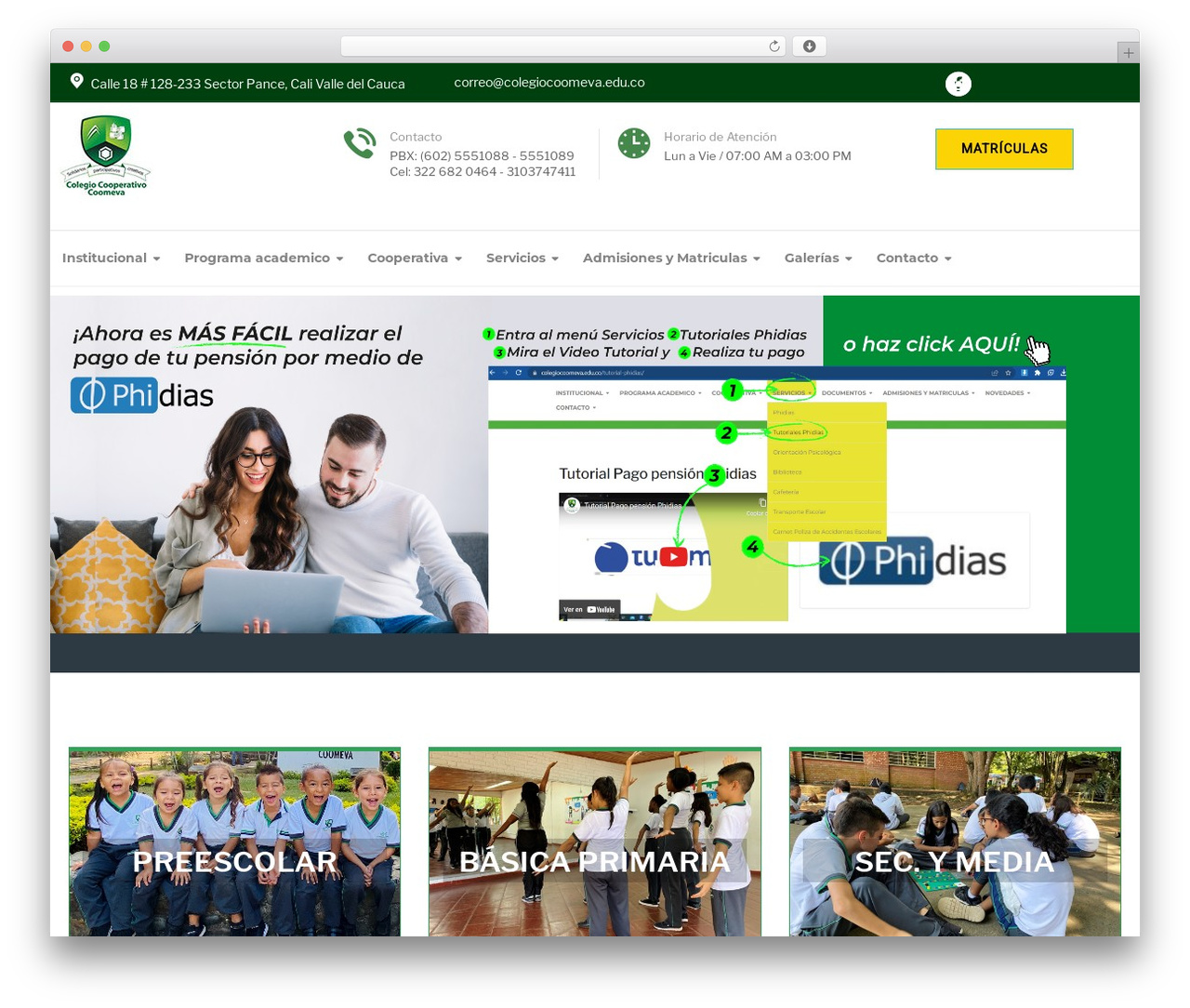 Superwise theme WordPress - colegiocoomeva.edu.co