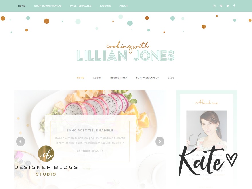Theme WordPress Kate by Katarzyna from CreativeLight.pl